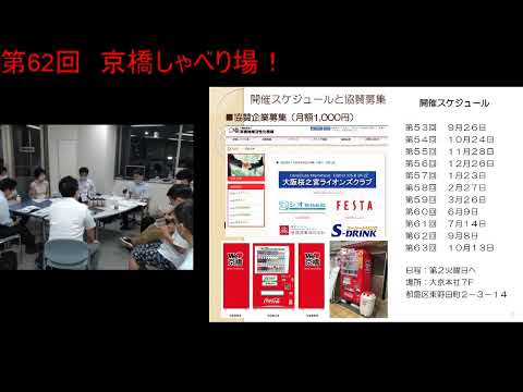 第62回 京橋しゃべり場の動画をYouTubeで見る